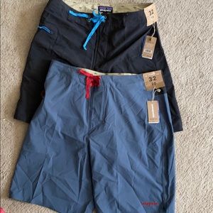 2 pairs new 32 waist Patagonia men’s board shorts